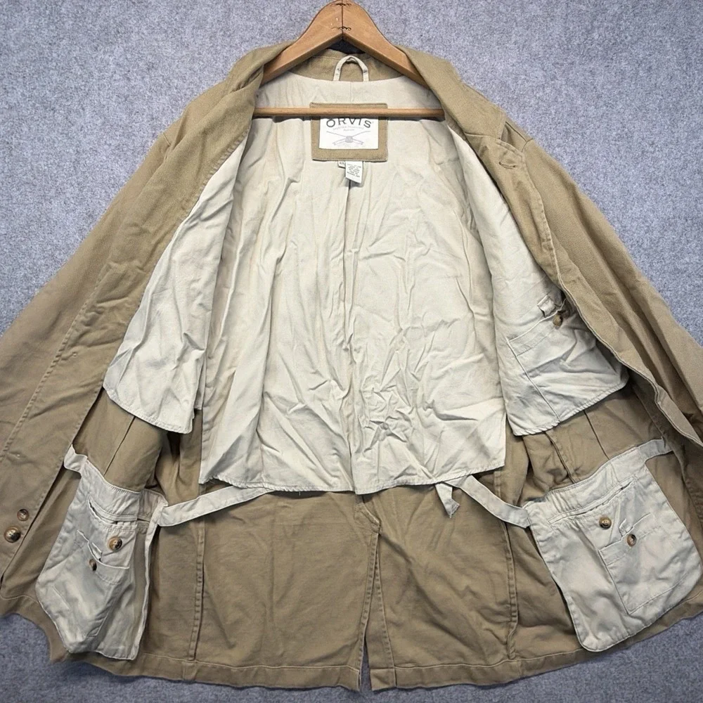 Vintage Orvis Chore Coat Men's Large Canvas Jacket Worker Utility Size 42L
